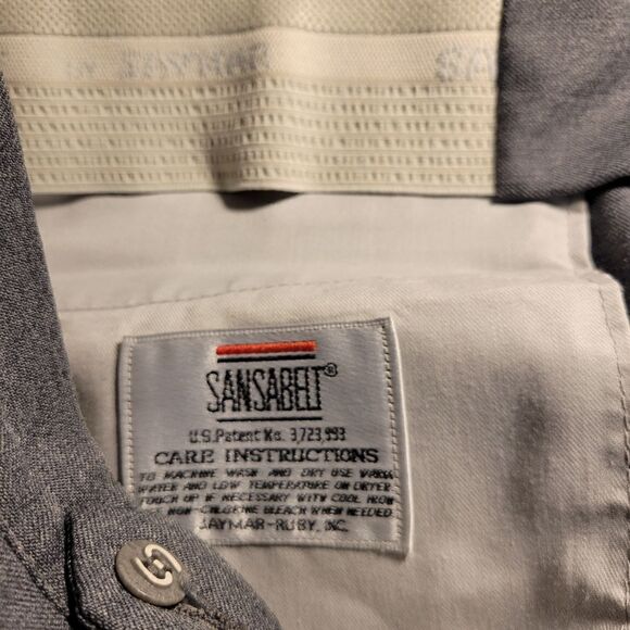 Sansabelt Mens Gray wideband 36" Dress Pants  Pre-owned - Picture 3 of 4